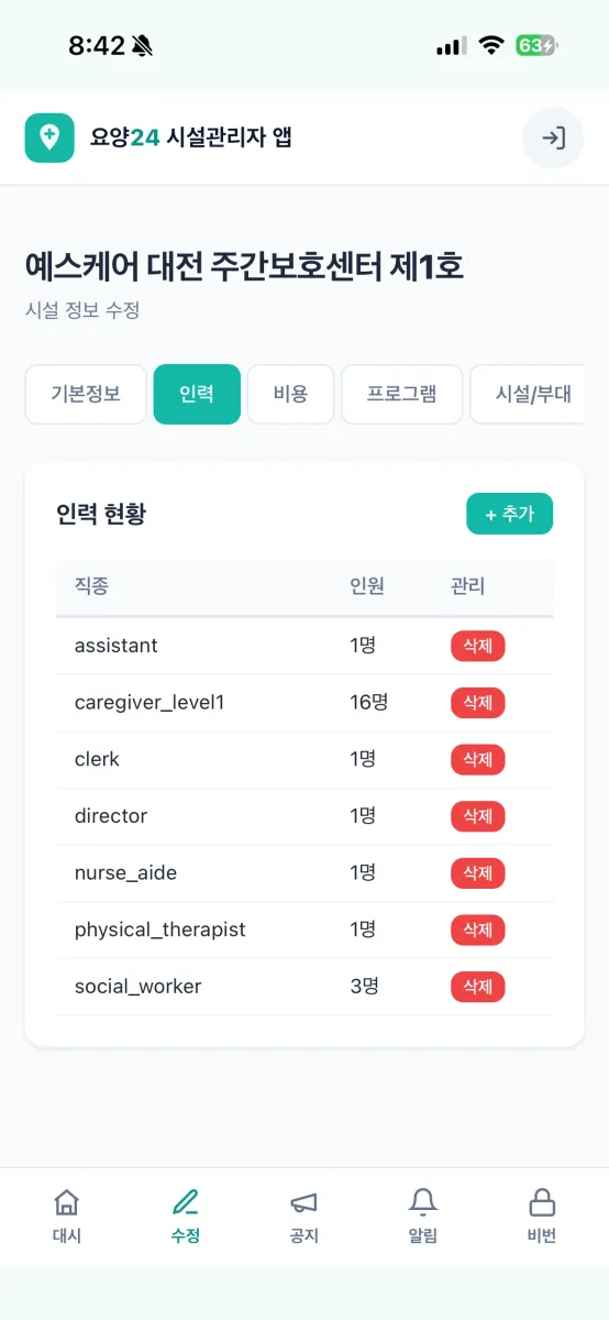 예스케어 대전 주간보호센터 제1호